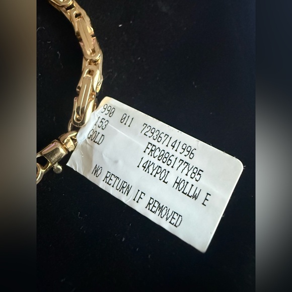 Saks fith Avenue 14k Byzantine link Unisex Bracelet Made In italy NWT $3600 - Picture 13 of 17